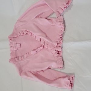 Pink Kids Lilly Pulitzer Sweater with Ruffle Detail - Size XS